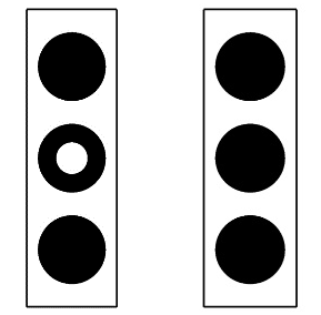 תמרור: רמזור רכבת קלה - מהבהב