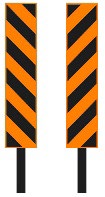 עמודי הכוונה, בצד הכביש