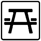 תמרור: אתר בילוי ואכילה בשטח פתוח.