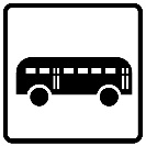 תמרור: אוטובוס.